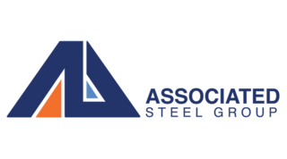 Logo featuring a stylized triangular design with the text "ASSOCIATED STEEL GROUP" prominently displayed in a modern font.