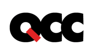 Three stylized letters "Q" and "C" with one letter partially covered by a gray rectangle, creating a modern, minimalist look.