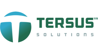A logo featuring the word "TERSUS" in bold, modern font, accompanied by the word "SOLUTIONS" below it, with a circular design element above.